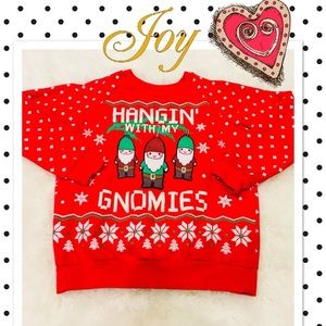 Ugly Christmas Sweater Medium Gnomes - Freeze